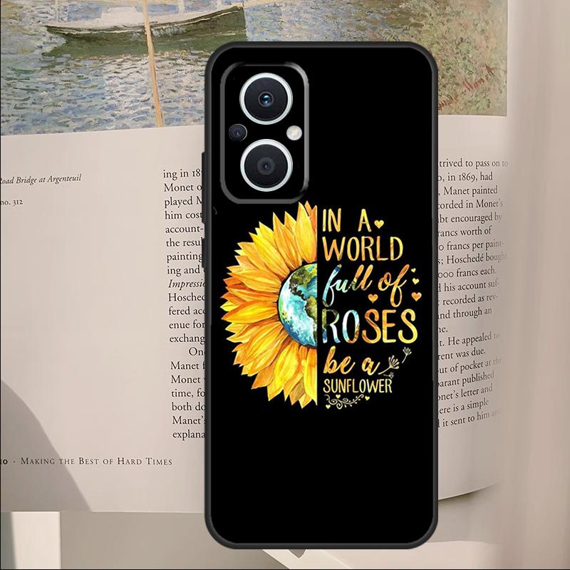 Beauty Yellow Sunflower Cover For OPPO Reno 10 12 13 14 Pro 11 F 12F 13F 14F 7 8 Lite OPPO Find X9 X6 X5 X8 Pro Case
