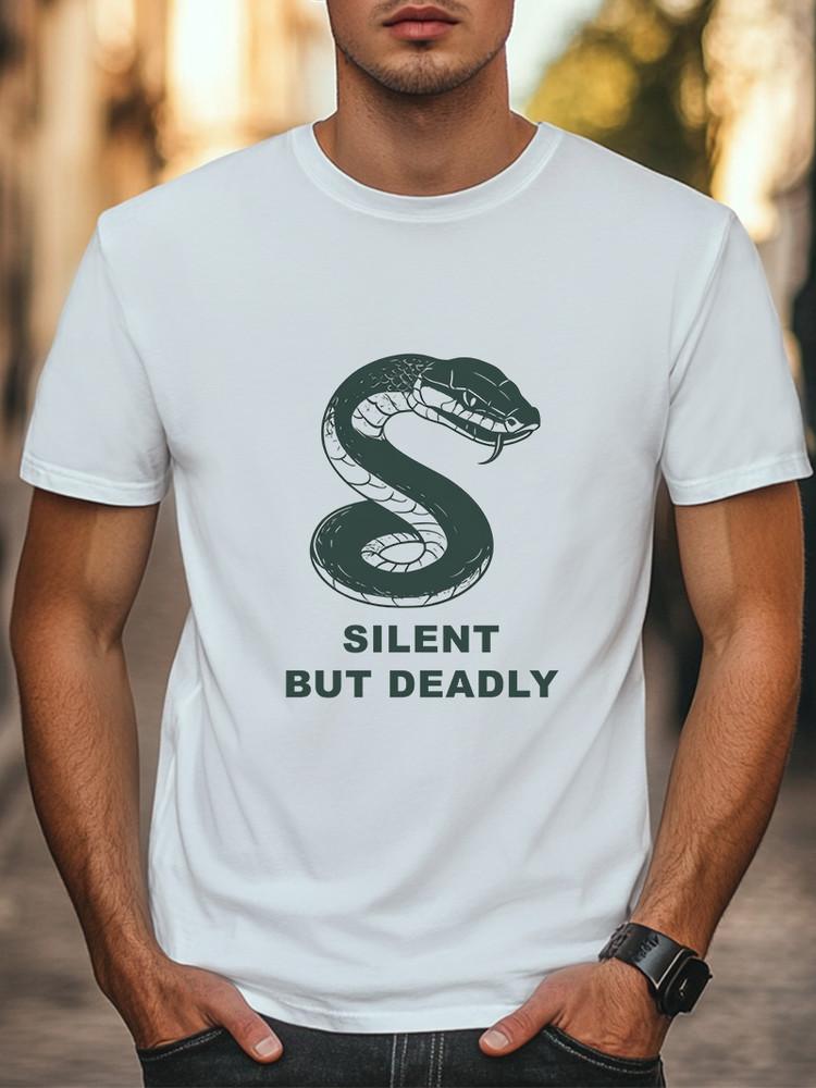 

Silent But Deadly Snake Graphic T-Shirt Women Men Bold Reptile Unisex Women Men Unisex T-Shirt S
