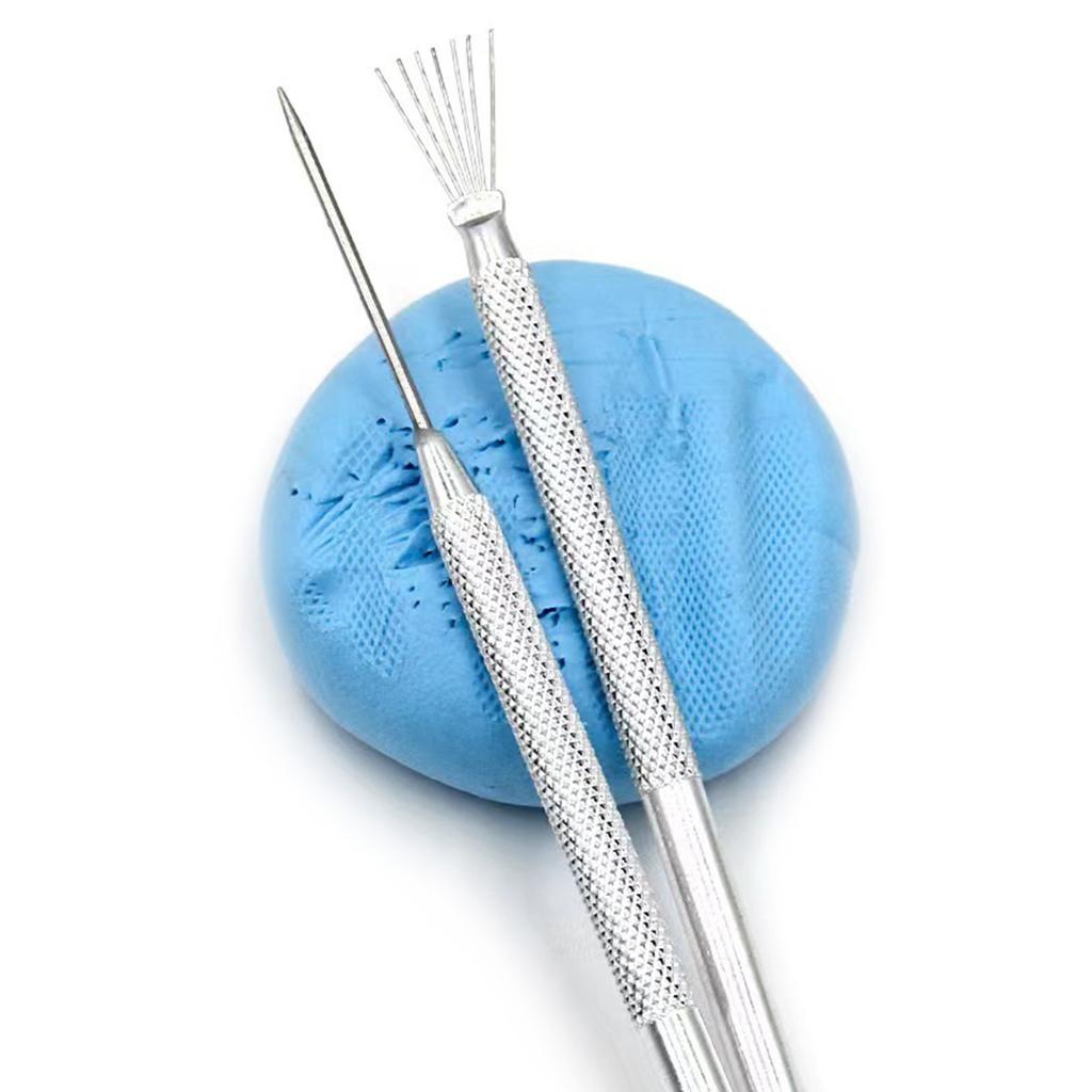 Clay Ceramic Needle Detail Tool and Feather Wire Texture Tool Fondant Pottery Clay Sculpting Tool Ceramics Modeling Tool