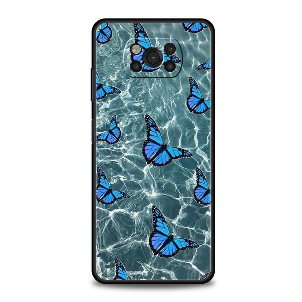 butterfly Phone Case For Xiaomi Mi Poco X3 NFC M3 F4 F3 M4 X4 Pro 5G Note 10 12 Lite 11 11T 10T 11X 13 12T Pro 9T Soft Cover