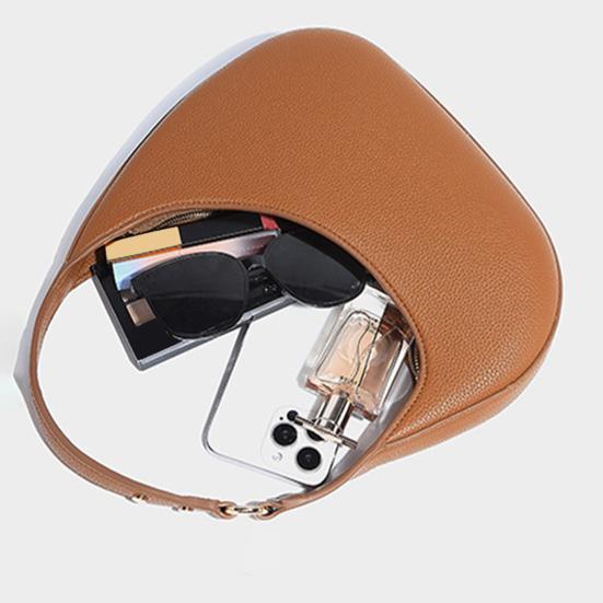 

Women Underarm Shoulder Bag Irregular Crescent Bag Zippered Handbag Purse Evening Tote Bag for Work Party Date Events вина червоного кольору