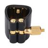 Leather And Metal Sax Mouthpiece Ligature Black Color Saxophone Ligature Strap  For Alto Saxophone