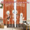 2pcs, 2D FLAT PRINTING Curtains (Without Rod) Halloween Groove Digital Printing On Holiday Curtains Versatile Polyester Curtains