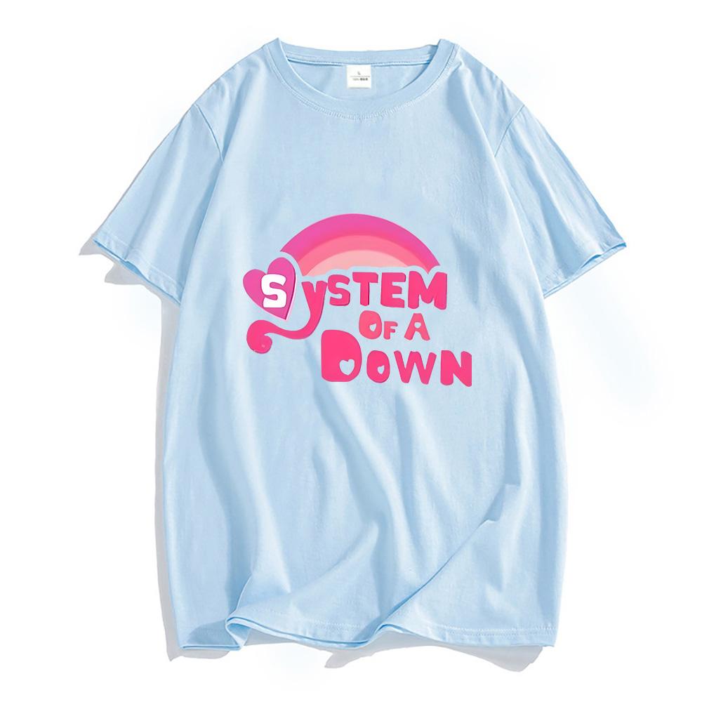 System OfA Down T-shirts 100% Cotton Clothing Vintage/Retro Print Tshitrt Streetwear for Men Short Sleeve Graphic T Shirts