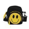 Fashionable Kids Smiley Face Crossbody Bag Chic Durable Canvas Small Backpack For Children