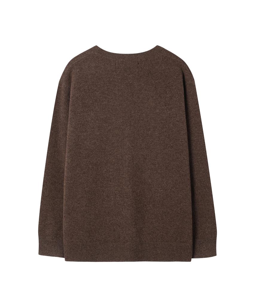 Wesleyhyuston Vine Metal Button Wool Cardigan Brown