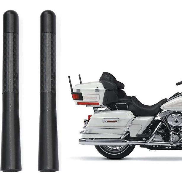 Bingfu Motorcycle Carbon Fiber Antenna Mast Replacement Compatible with 1989-2023 Road King Softail Touring Street Glide Road Glide Fat Boy Electra