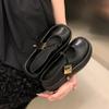 [Youshilai] Round Head Shallow Mouth Platform Loafers Women's Summer 2025 New Muffin Casual Versatile Single Shoes
