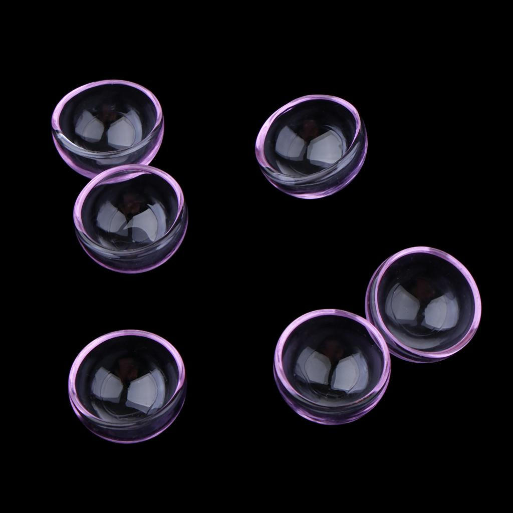 6 Pcs Pendant Charm Half Globe Glass Container for