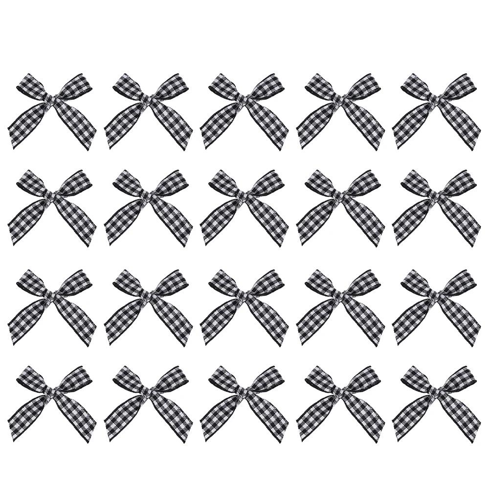 

100/20 шт. рождественские банты из атласной ленты ручной работы для упаковки подарков, декоративный бант для творчества, веселого Рождества, аксессуар для волос, Рождество, Новый год 20PCS