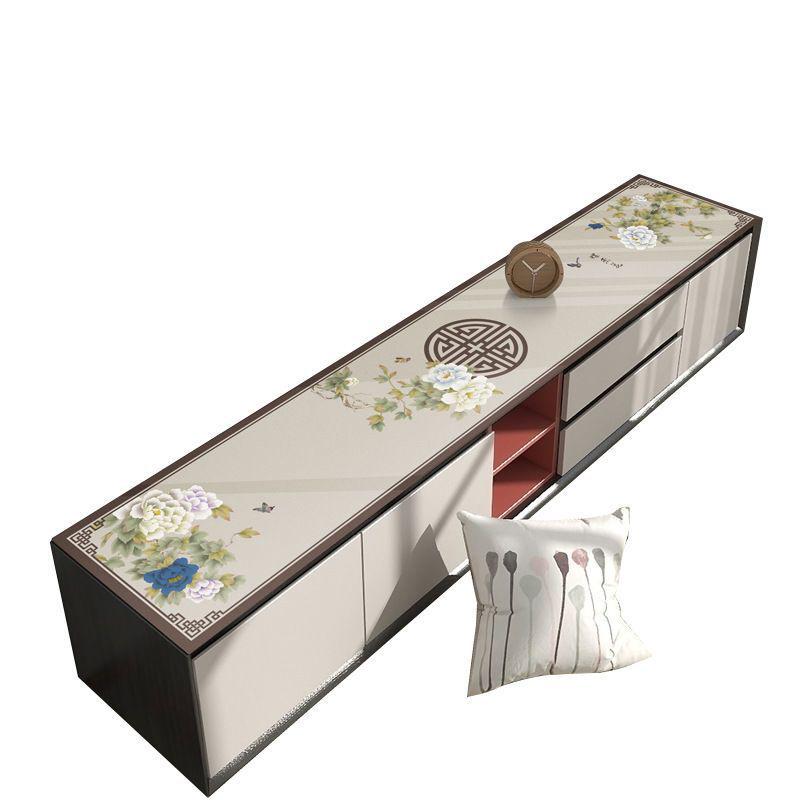 Waterproof Chinese Style TV Cabinet Tablecloth - Wash-Free Countertop Cover Mat