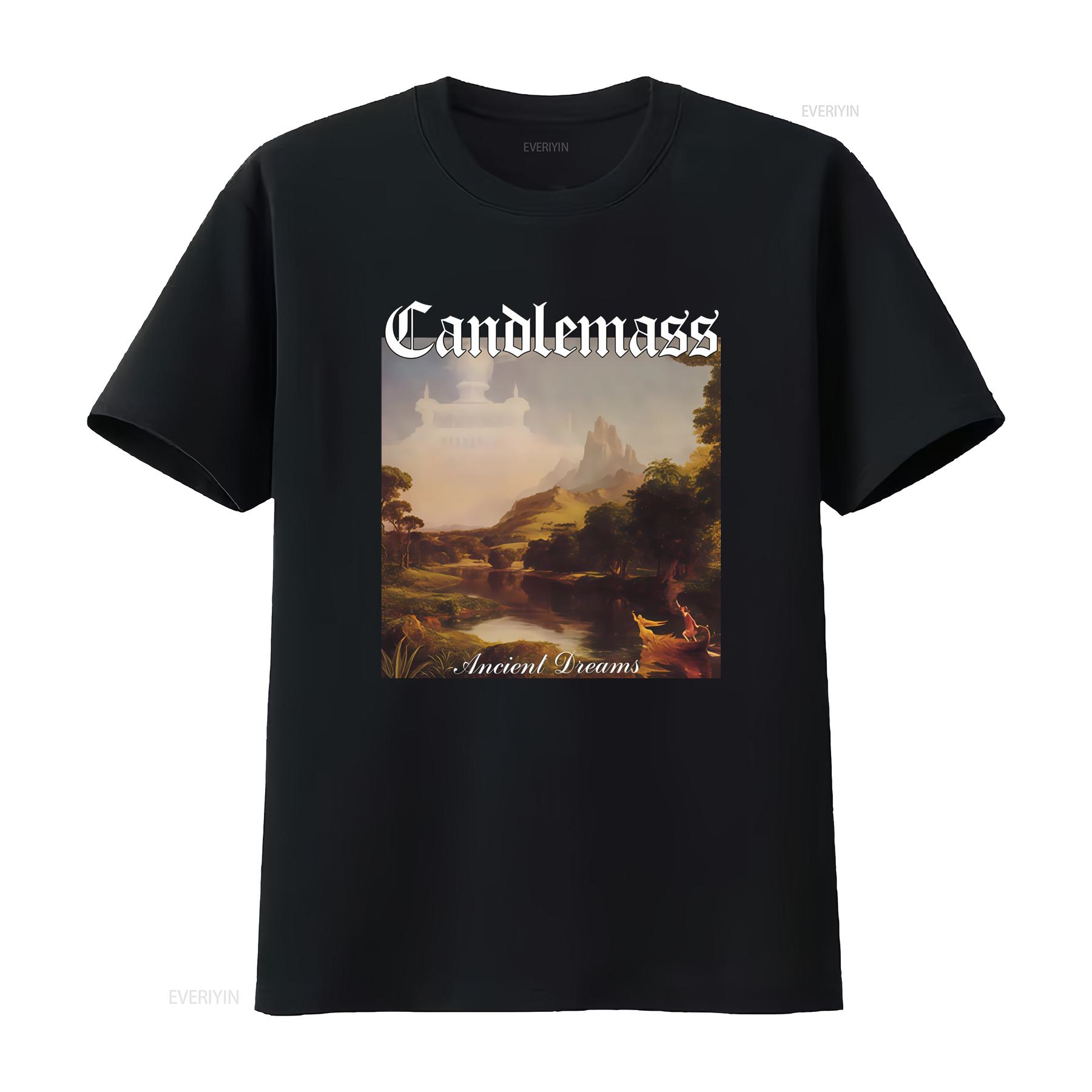 

Hot CANDLEMASS Ancient Dreams T Shirt Fantasy Landscape Design for Men NG503 vintage Washed Soft homme Slightly 4XL