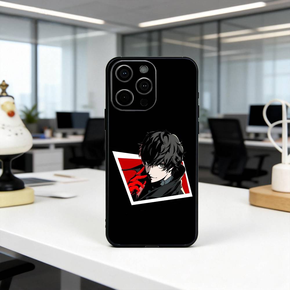 P-Persona 5 COOL Anime Phone Case For iPhone 17, 16,15,14,13,12,11 Plus,Pro Max, Others Soft Black Cover
