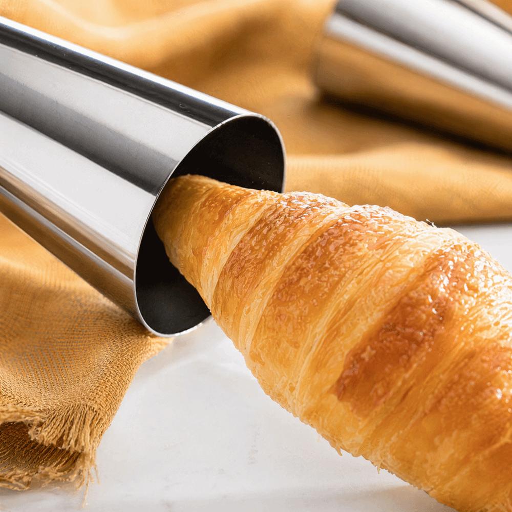 16pcs Non Stick Cone Cream Horn Mold Stainless Steel Croissant Conical Tube Mold  Kitchen Baking