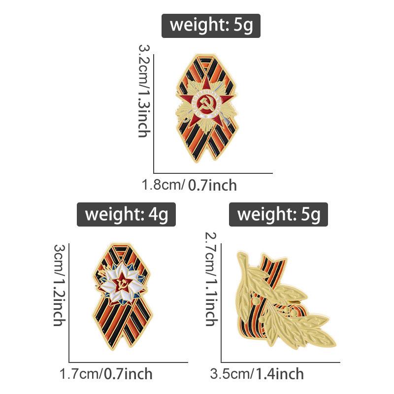 1Pc Zinc Alloy Versatile Backpack Pin Retro Metal Brooch Russian Cloth Decoration Brooch Russian-style