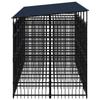 VidaXL Outdoor Kennel with Roof for Dogs Steel 9.22 M² Cage Enclosure 3097950