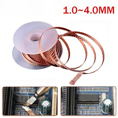 1.0-4.0mm Length Welding Wires Desoldering Mesh Braid Tape Copper Welding Point Solder Remover Wire Repair Tool for Soldering