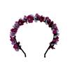 Artificial Flower Headband Halloween Hair Band Rose Flower Crown Headpiece Floral Hair Accessories for Cosplay Party