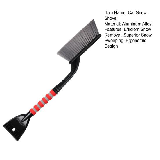 Car Snow Shovel Brush Deicing Scraper Removable Windshield Retractable Multi-Purpose Winter Cleaning Tool with Foam Handle And Snow Trough