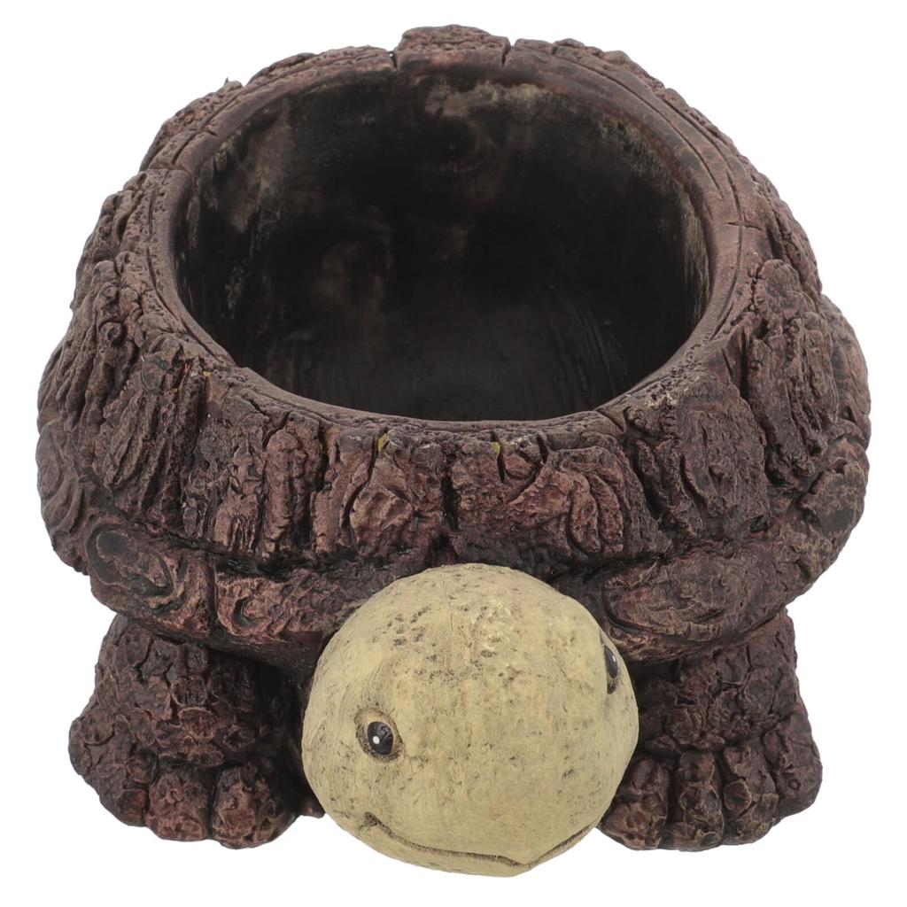 HOMSFOU Turtle Succulent Cartoon Turtle Shape Flower Small Resin Bonsai Plant Desktop Decor for Balcony Planter, Pot, Pot, Home, Office, Garden,