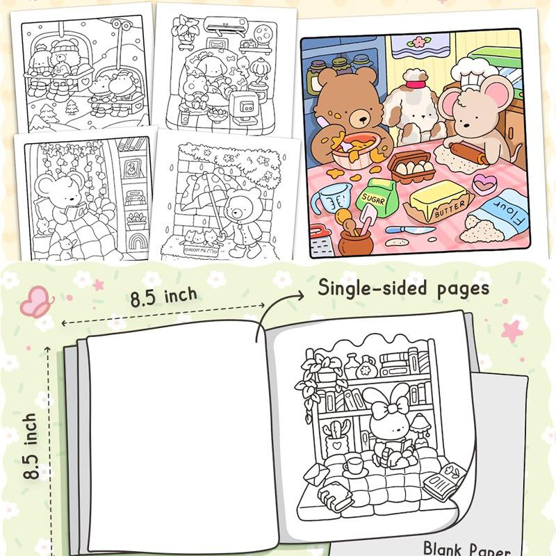 Graffiti Coloring Book, Coloring Book, Cute Design in Small Corners, New Adult and Adolescent Coloring Books for Toddlers