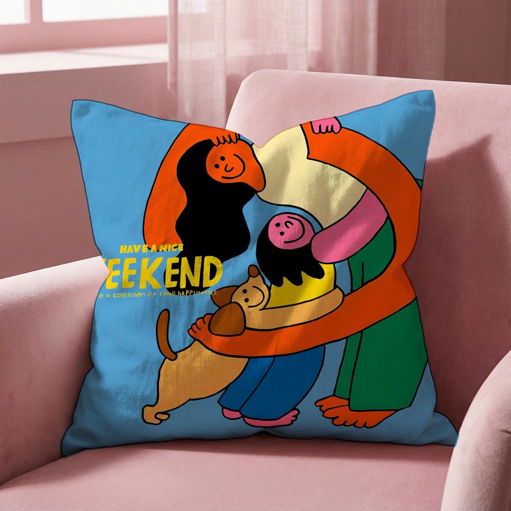 Embrace Creativity Cushion Cover Multi-Scene Pillow Cover for Home & Car - Reversible, Soft & Durable for Daily Use