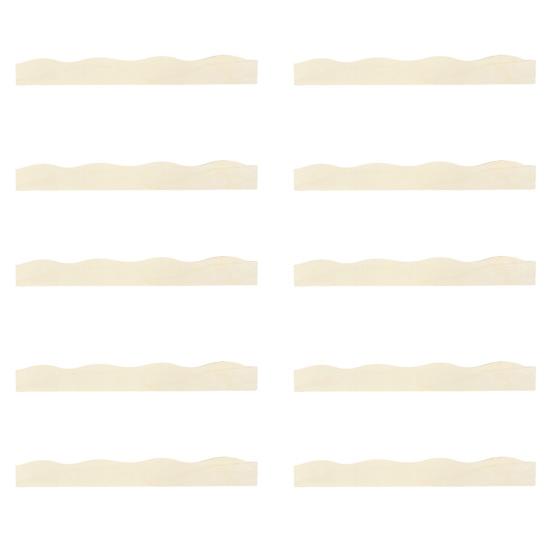 10 Stück Unfertige Dekorative Holzleisten mit Muschelkante DIY Zierleisten für Schrank Fenster Regal Tür Möbel Wand