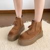 2024 Autumn New Thick Soled Women's Loafers Casual Sports Boots Designer Brand Trendy Short Ankle Boots