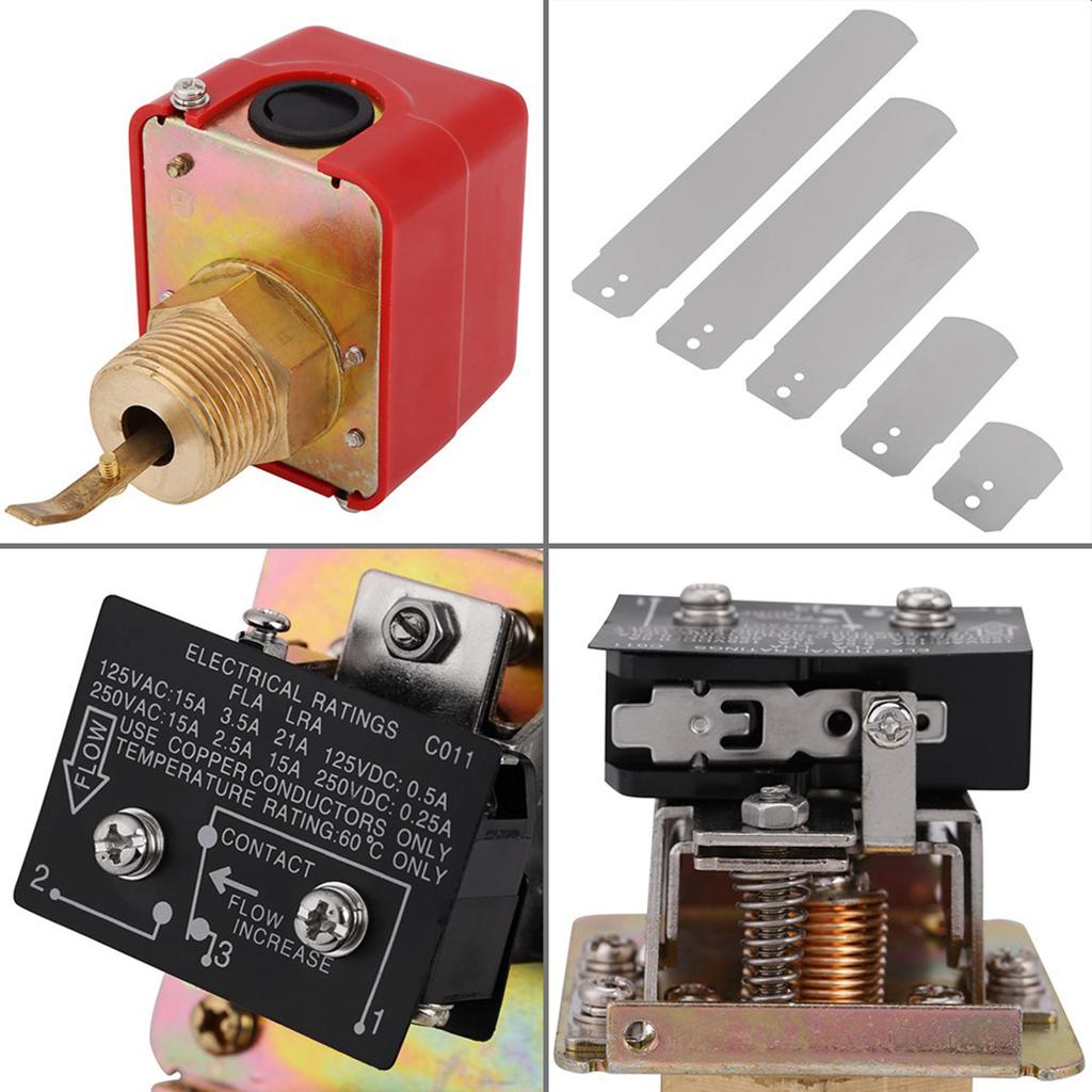 AC250V 10Bar Brass Water   Paddle Control NPT Thread Connection Red Water    NPT Water