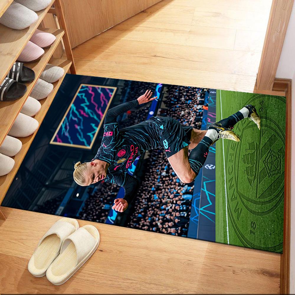 Haaland 180 Fußmatte Perfekt für Esszimmer Schlafzimmer Spielzimmer Balkon Rutschfester Teppich Büros dekorieren Perfektes Geschenk für Valentinstag Hochzeit Geburtstag