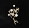 1PC Fashion Plant Shaped Leaf Pearl Brooches Women Clothing Coat Jewelry Party Accessries Gifts