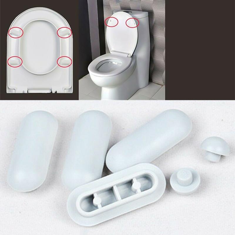 thumbnail image 2 of Toilet Seat Buffer Set Of 10 Toilet Lid Accessories, White 2 of 11