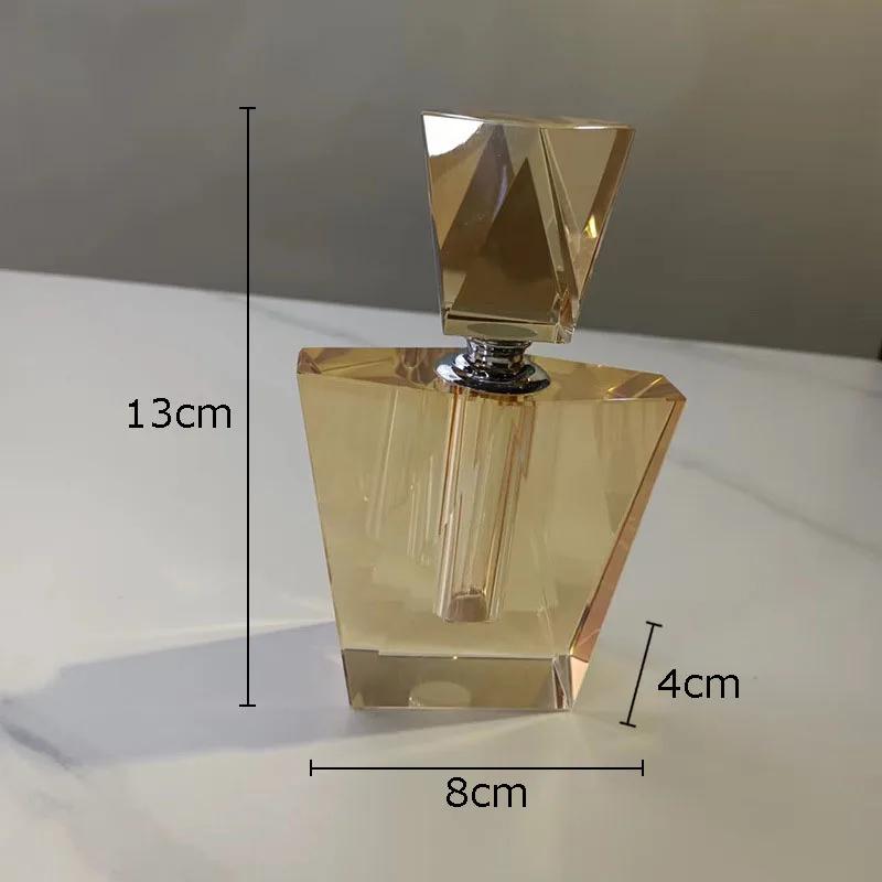 Янтарная Хрустальная Бутылочка для Парфюма Прозрачные Контейнеры для Ароматерапии и Эфирных Масел Креативная Хрустальная Бутылочка для Аромата Контейнер для Жидкости