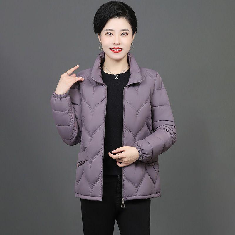 

New Women s Down Jackets for Middle-aged and Elderly Mothers, Autumn and Winter Large Size Cotton Jackets, Light and Short Jackets 6XL