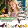 Bird Rope Perch Interactive Colorful Swing Toys Cockatiel Perch Bird Cage Swing Toys For Parakeet Conure Canaries Hamster Indoor