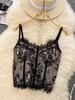 Sexy European & American Lace Eyelash Slimming Vest