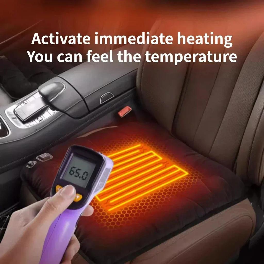 Winter Plush Seat Cushion Quick-Heating Car Heated Seat Cushion For Car, Home, 12V USB Electric Heating Single Pad