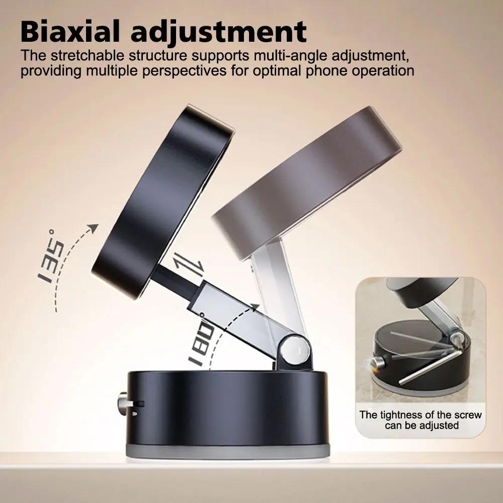 Magnetic 360 Rotation Metal Mobile Phone Holder Universal Bracket Folding Shaft Design Suction Cup Stable Anti Fall