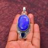 Blue Sapphire Gemstone Pendant : 925 Sterling Silver Handmade Jewelry Pendant
