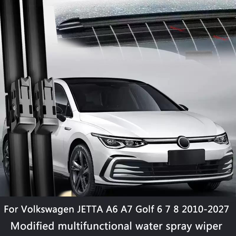 Car Modify Windshield Water Spray Wiper For Volkswagen JETTA A6 A7 Golf 6 7 8 2010-2027Exterior Wet Arm Cleaning Wiper Accessory