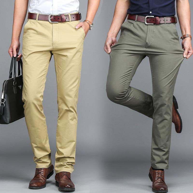 Summer Mens Casual Ting Trousers Fashion Pants Male Brand Solid Color Trousers High Quality A62
