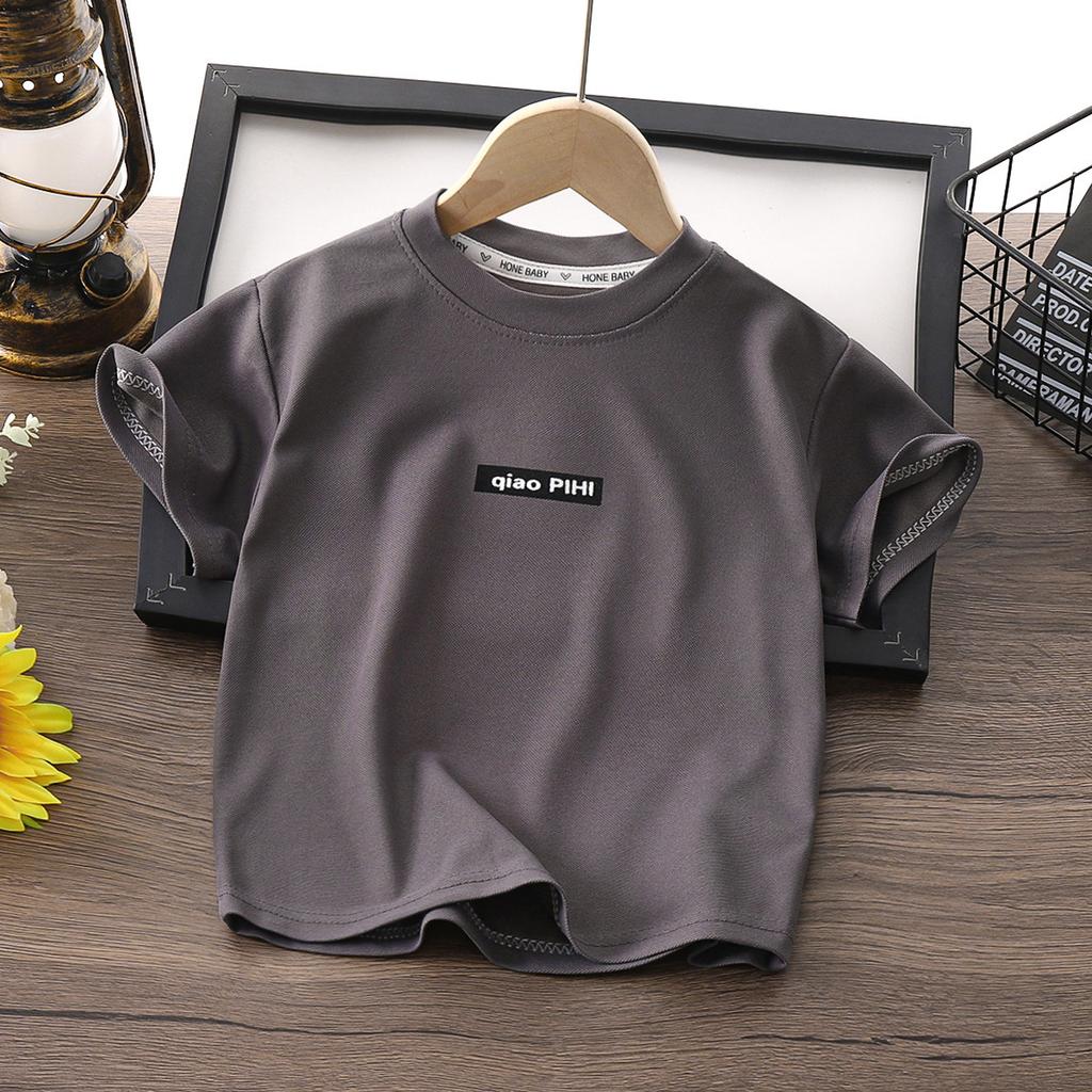 Summer Children's Simple T-shirt Boys' Outerwear Girls' Breathable Children's Top