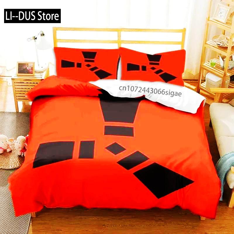 Rust Game Logo Printed Bedding Set Duvet Cover Bed Set Quilt Cover Pillowcase Comforter King Queen Size Boys Adult Bedding Set