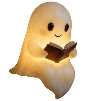 Buchliebhaber Freude Niedliche Geister Leselampe Für Halloween Nächte Und Lernzeiten Schreibtischleuchte
