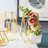 Strumento per decorare la tavola di casa romantica di lusso con candeliere geometrico vintage in filo di ferro 3D