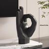 2025 New Modern Style Geometry Gesture Sculpture Resin Abstract Hand Love Statue Figurines Creative Wedding Home Living Room