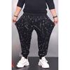 Büyük Boy Erkek Pantolon Gevşek Yaz Trendy Şişman Pantolon Büyük Sandıklar Şişman 7 Pantolon artı Boyutu artı Boyutu Kırpılmış