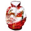 Womens Mens Kids Christmas Sweater Funny Hoodie 3D Digital Print Hooded Sweatshirts With Pockets