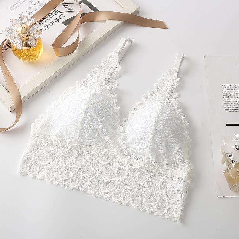 

Красивый кружевной треугольный бралетт - Бесшовный, без косточек и на бретелях One Size