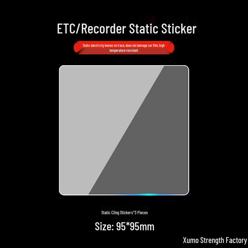 Transparent Static Cling Sticker for Vehicle Dashcam & Inspection Marks